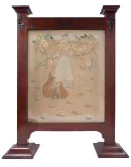 Embroidered fire screen (Version 1)