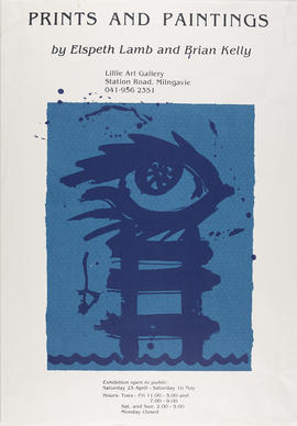 Poster for exhibition 'Prints and Painting', by Elspeth Lamb and Brian Kelly