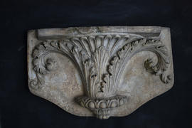 Plaster cast of decorated panel with stylised leaves (Version 3)