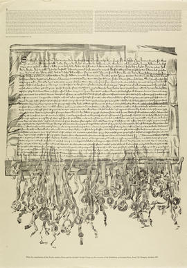 Poster of a copy of the Declaration of Arbroath
