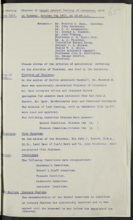 Minutes, Oct 1916-Jun 1920 (Page 65, Version 1)