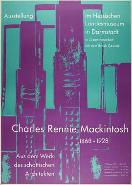 Poster for a Mackintosh exhibition in Darmstadt