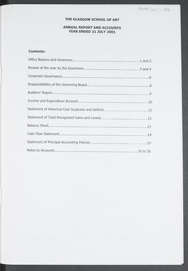 Annual Report 2000-2001 (Flyleaf, Page 1)