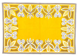 Yellow floral placemat