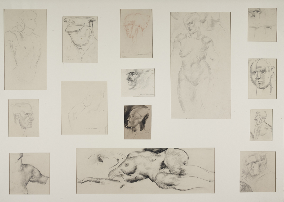 Fine Art · Figure studies, by Hugh Adam Crawford · c1920s-1940s