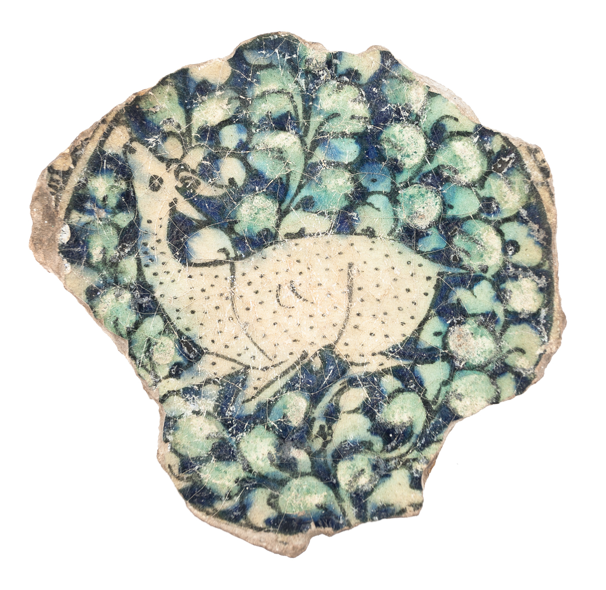 Ceramic fragment from the bottom of a vase · 19th century