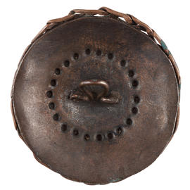 Round copper button (with hook eye) (Version 2)
