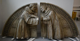 Plaster cast of the meeting of St Francis and St Dominic (Version 2)