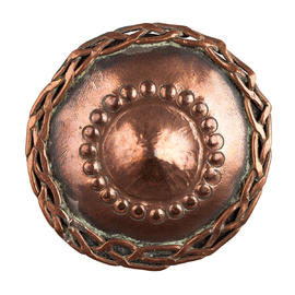 Round copper button (with hook eye) (Version 1)