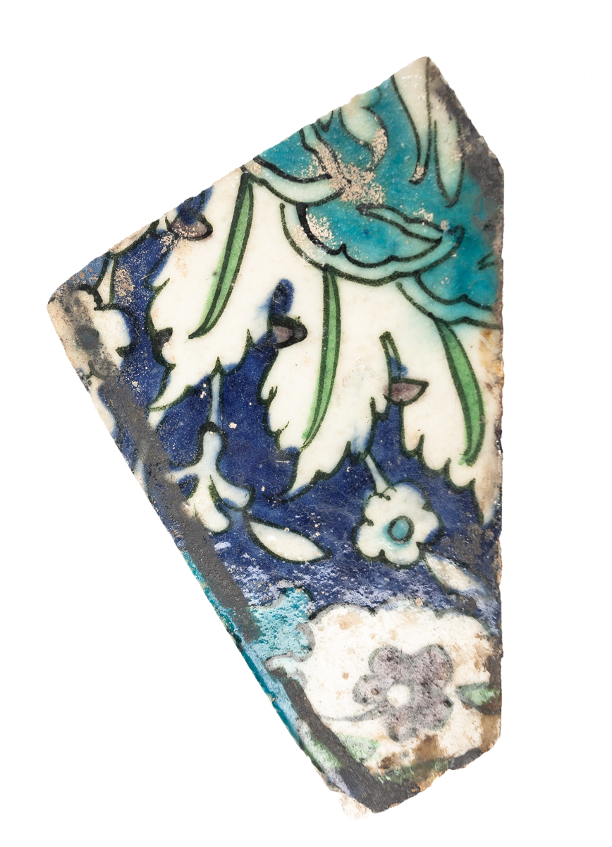Design · Ceramic tile fragment · 19th century