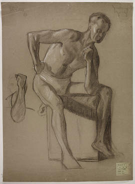 Seated male figure