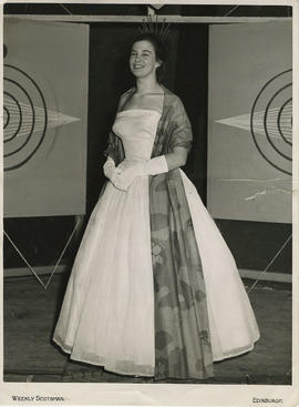 Photograph of Veronica Matthew in a dress by Valerie Wilson (Version 1)