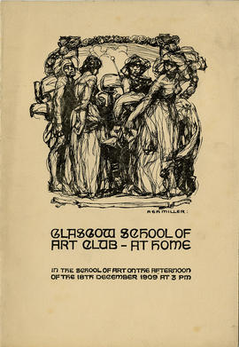 Cover for The Glasgow School of Art Club 'At Home' programme of music, 1909