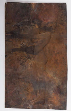 Copper repousse panel, featuring a female figure (Version 3)