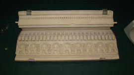 Plaster cast of section of entablature