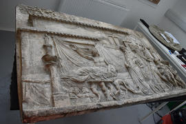 Plaster cast of votive relief of Dionysus and Icarius (Version 3)