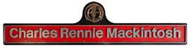 Charles Rennie Mackintosh train name plate