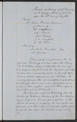 Minutes, Apr 1854-Mar 1882 (Page 67, Version 1)