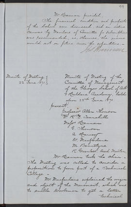 Minutes, Apr 1854-Mar 1882 (Page 99, Version 1)