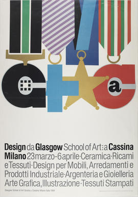 Poster for The Glasgow School Of Art Cassina exhibition in Milan