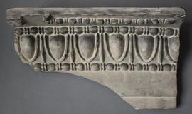 Plaster cast of cornice fragment decorated with egg and dart (Version 2)