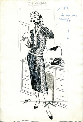 Fashion Illustrations and associated Press Cuttings by Margaret Oliver Brown (Part 9)