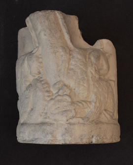 Plaster cast of fragment of column with dragon-like creature (Version 2)
