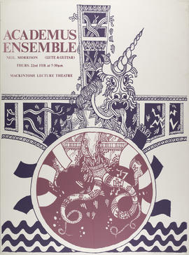 Poster for a concert entitled 'Academus Ensemble'