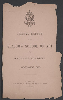 Annual Report 1884-85 (Front cover, Version 1)