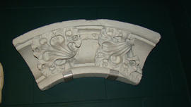 Plaster cast of fragment of window arch