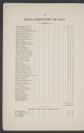 Annual Report 1884-85 (Page 18)