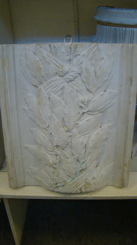 Plaster cast of portion of a column with leaves (Version 1)