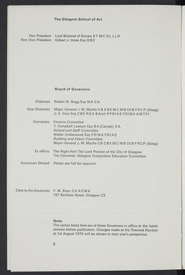 General prospectus 1970-1971 (Page 8)