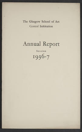 Annual Report 1936-37 (Front cover, Version 1)