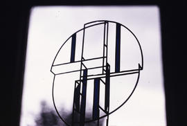Slide of metal structure for geometric sculpture