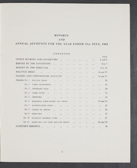 Annual Report and Accounts 1961-62 (Page 1)