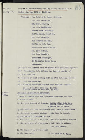 Minutes, Oct 1916-Jun 1920 (Page 133, Version 1)