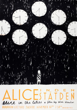 Poster for a film screening of 'Alice in den Städten'