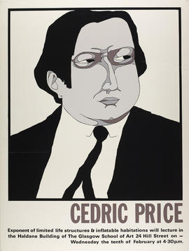 Poster for a lecture by Cedric Price