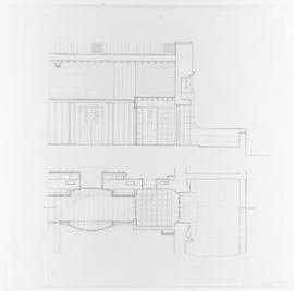 The Glasgow School of Art: Mackintosh Building - West Doorway - Plan and section