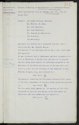 Minutes, May 1909-Jun 1911 (Page 252, Version 1)