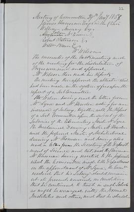 Minutes, Apr 1854-Mar 1882 (Page 22, Version 1)