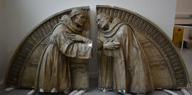 Plaster cast of the meeting of St Francis and St Dominic (Version 2)
