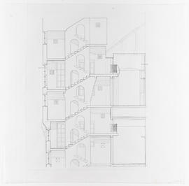 The Glasgow School of Art: Mackintosh Building - East Stair - vertical section
