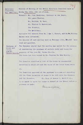 Minutes, May 1909-Jun 1911 (Page 249, Version 1)