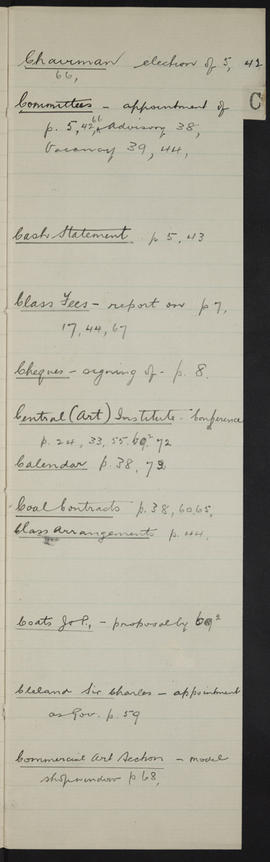 Minutes, Oct 1931-May 1934 (Index, Page 3, Version 1)