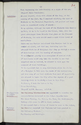 Minutes, May 1909-Jun 1911 (Page 20, Version 1)