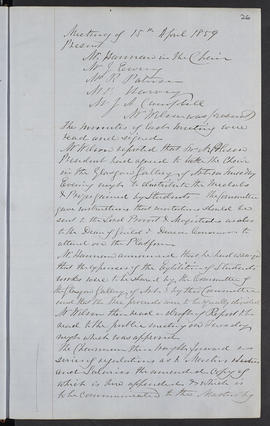 Minutes, Apr 1854-Mar 1882 (Page 26, Version 1)