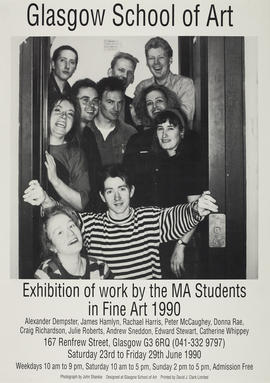 Poster for a postgraduate fine art exhibition