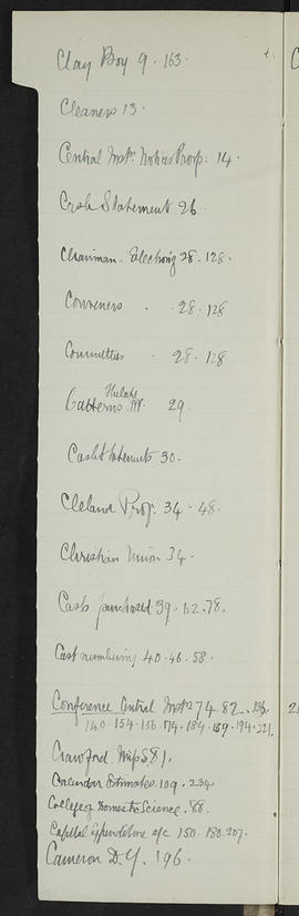 Minutes, May 1909-Jun 1911 (Index, Page 3, Version 2)